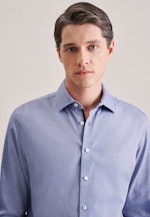 Slim Business Hemd Struktur in Mittelblau |  Seidensticker Onlineshop