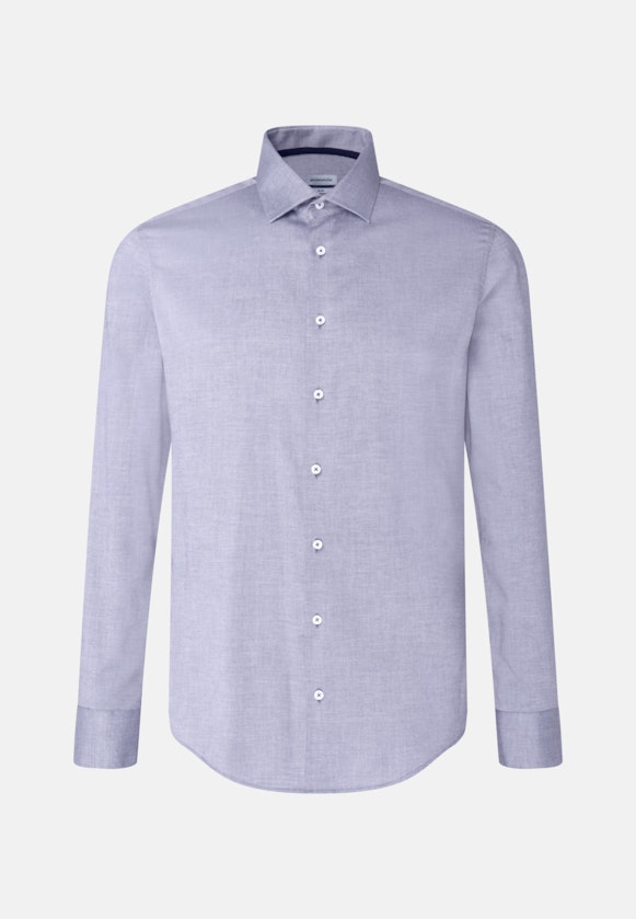 Non-iron Structure Business Shirt in Slim with Kent-Collar in Medium Blue |  Seidensticker Onlineshop