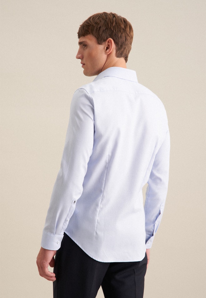 Non-iron Structure Business Shirt in Slim with Kent-Collar in Light Blue | Seidensticker online shop