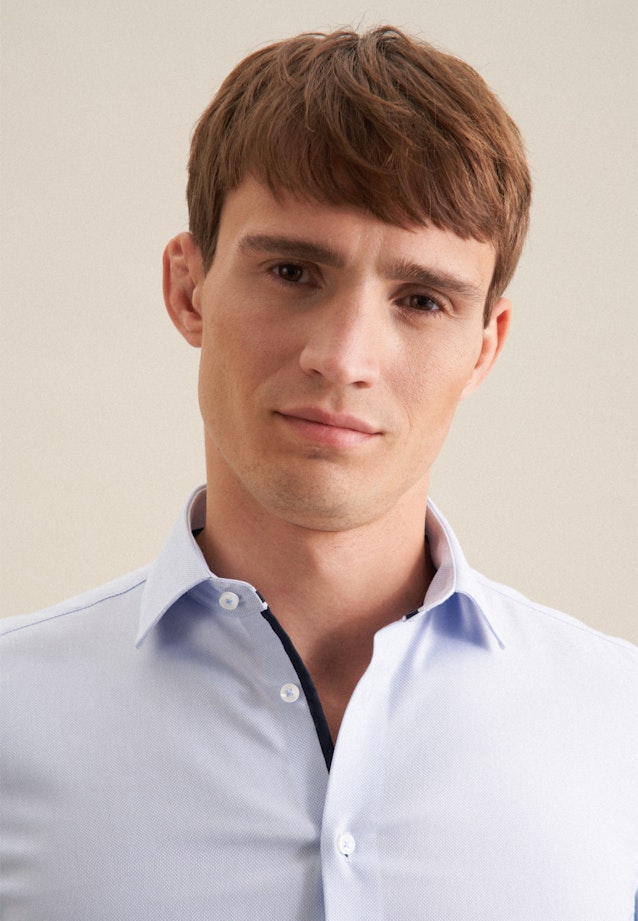 Non-iron Structure Business Shirt in Slim with Kent-Collar in Light Blue |  Seidensticker Onlineshop