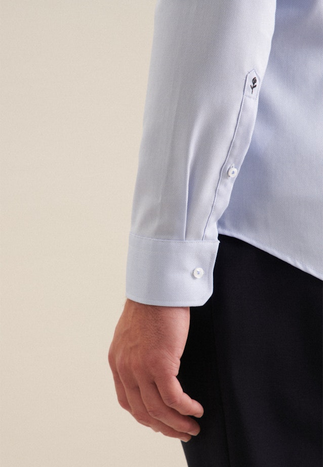 Non-iron Structure Business Shirt in Slim with Kent-Collar in Light Blue |  Seidensticker Onlineshop