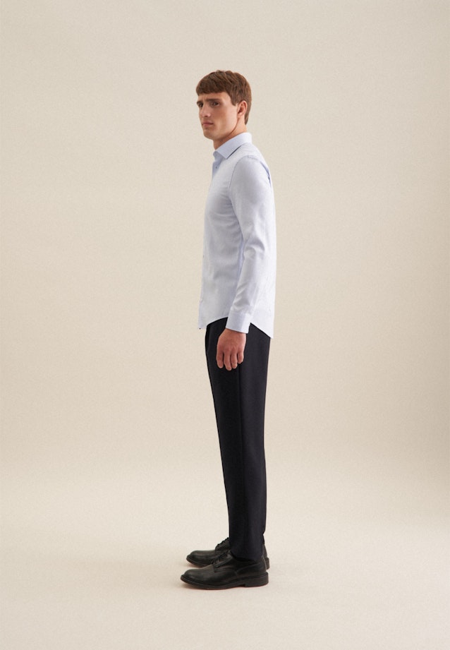 Non-iron Structure Business Shirt in Slim with Kent-Collar in Light Blue |  Seidensticker Onlineshop