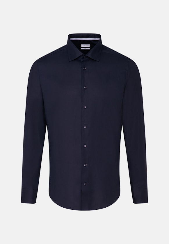 Slim Business shirt Structure in Dark Blue |  Seidensticker Onlineshop