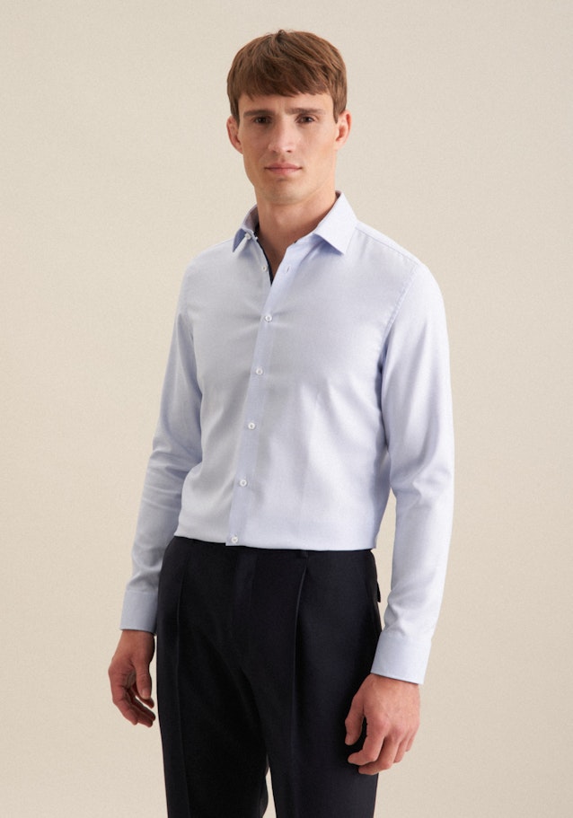Slim Business Hemd Structure in Bleu Clair | Seidensticker Onlineshop
