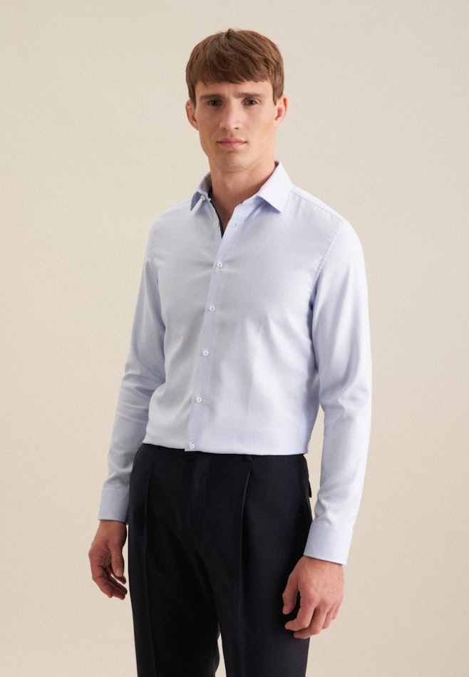 Slim Chemise d'affaires Structure dans Bleu Clair | Boutique en ligne Seidensticker