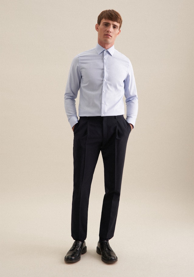 Slim Business Hemd Structure in Bleu Clair | Seidensticker Onlineshop