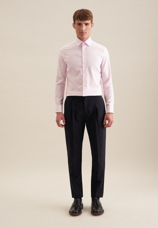 Slim Business Hemd Struktur in Rosa |  Seidensticker Onlineshop