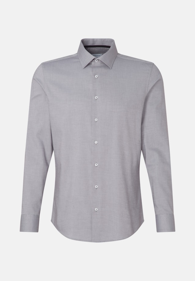 Non-iron Structure Business Shirt in Slim with Kent-Collar in Grey |  Seidensticker Onlineshop