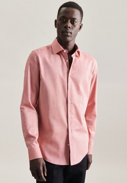 Slim Business Hemd Struktur in Orange |  Seidensticker Onlineshop