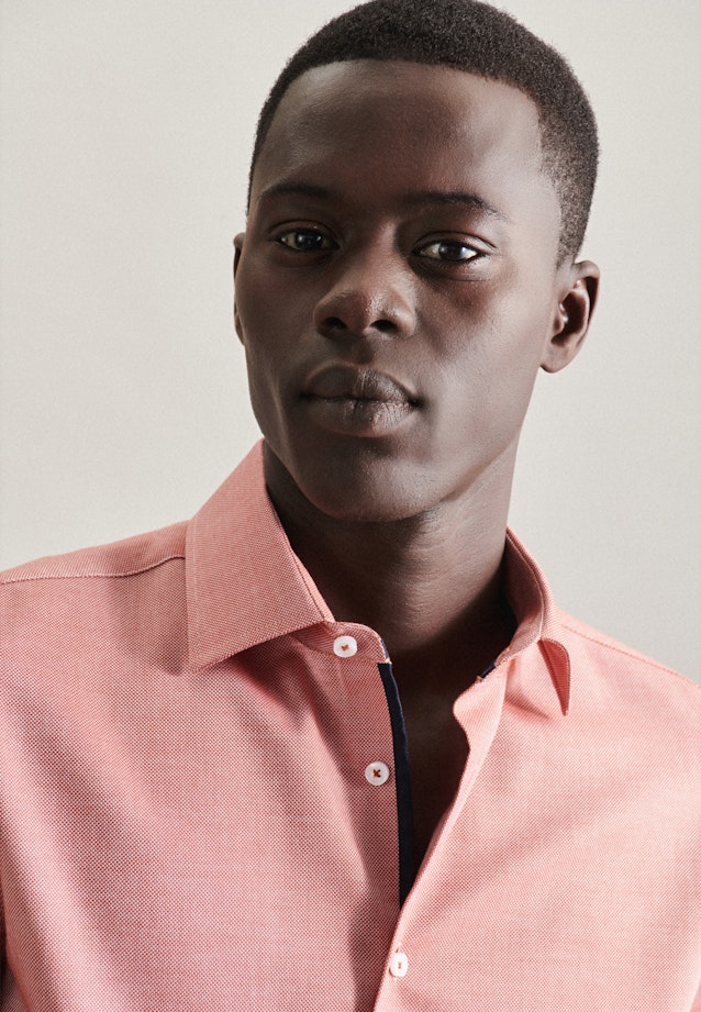 Slim Business Hemd Struktur in Orange |  Seidensticker Onlineshop