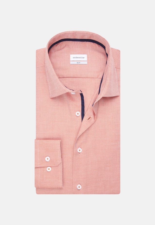 Non-iron Structure Business Shirt in Slim with Kent-Collar in Orange |  Seidensticker Onlineshop