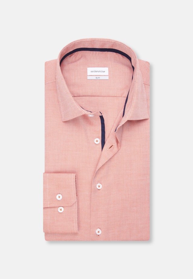 Slim Business Hemd Struktur in Orange |  Seidensticker Onlineshop