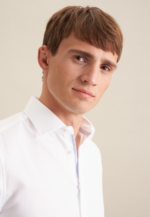 Non-iron Structure Business Shirt in Slim with Kent-Collar in White |  Seidensticker Onlineshop