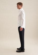 Chemise Business Slim Structuré Col Kent in Blanc |  Seidensticker Onlineshop