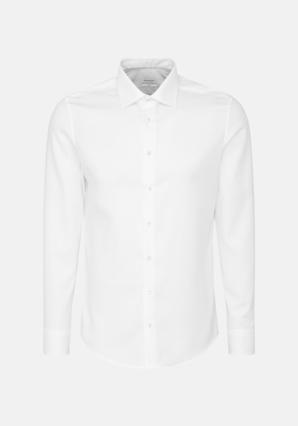 Bügelfreies Struktur Business Hemd in Slim mit Kentkragen in Weiß |  Seidensticker Onlineshop