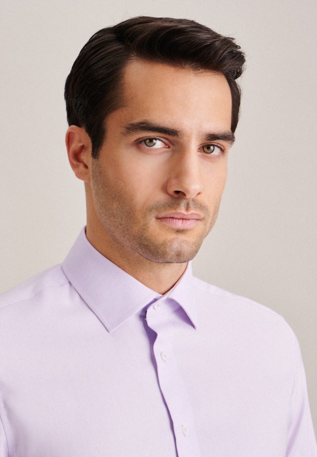 Chemise Business Slim Structuré Col Kent in Lilas |  Seidensticker Onlineshop