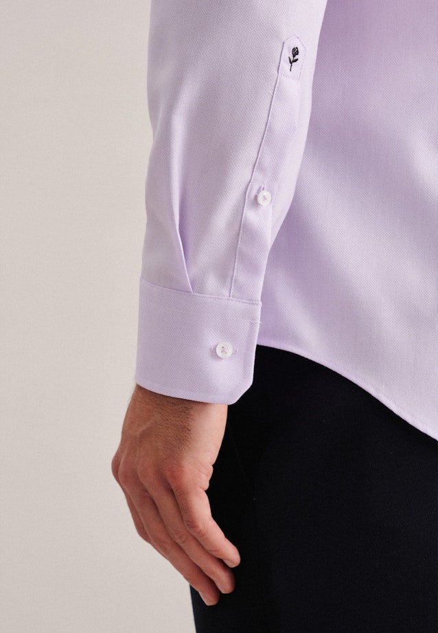 Chemise Business Slim Structuré Col Kent in Lilas |  Seidensticker Onlineshop