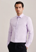 Chemise Business Slim Structuré Col Kent in Lilas |  Seidensticker Onlineshop