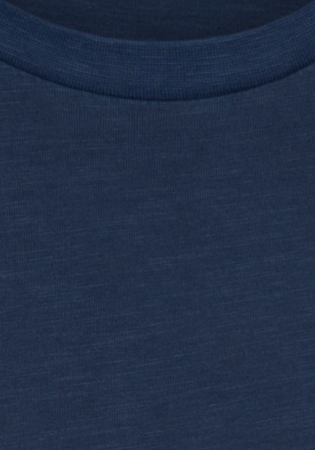 Crew Neck T-Shirt in Medium Blue |  Seidensticker Onlineshop