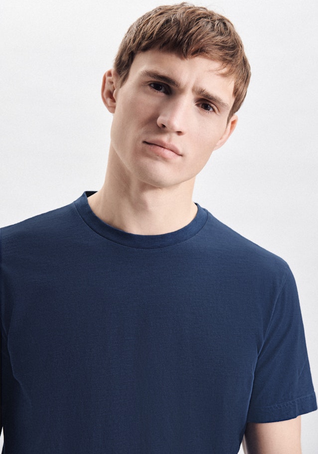 T-Shirt Uni in Bleu Moyen | Seidensticker Onlineshop