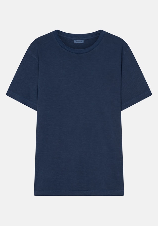 T-Shirt Regular Manche Courte in Bleu Moyen |  Seidensticker Onlineshop