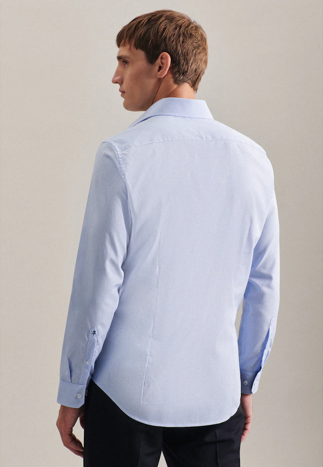 Shaped Business shirt Check in Light Blue |  Seidensticker Onlineshop