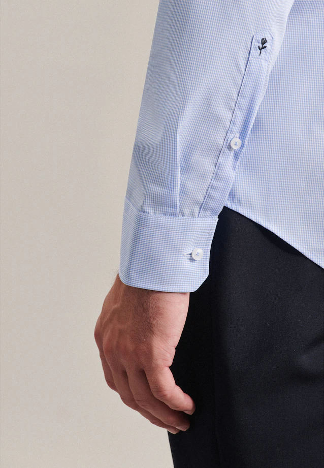 Shaped Business shirt Check in Light Blue |  Seidensticker Onlineshop