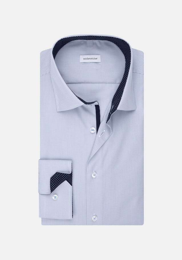 Non-iron Poplin Business Shirt in Shaped with Kent-Collar in Light Blue | Seidensticker Onlineshop