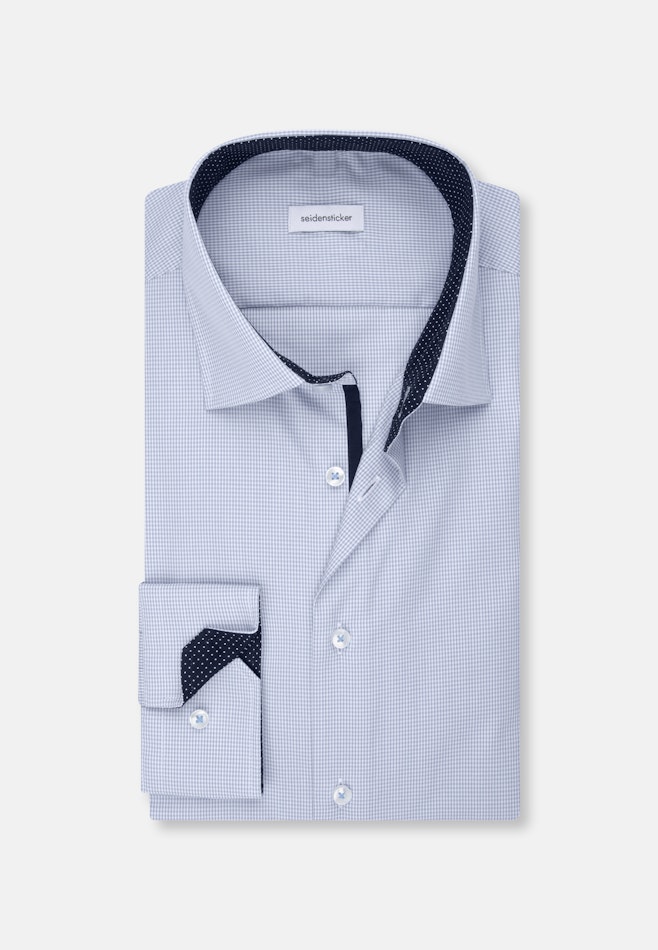 Shaped Chemise d'affaires carreaux dans Bleu Clair | Boutique en ligne Seidensticker
