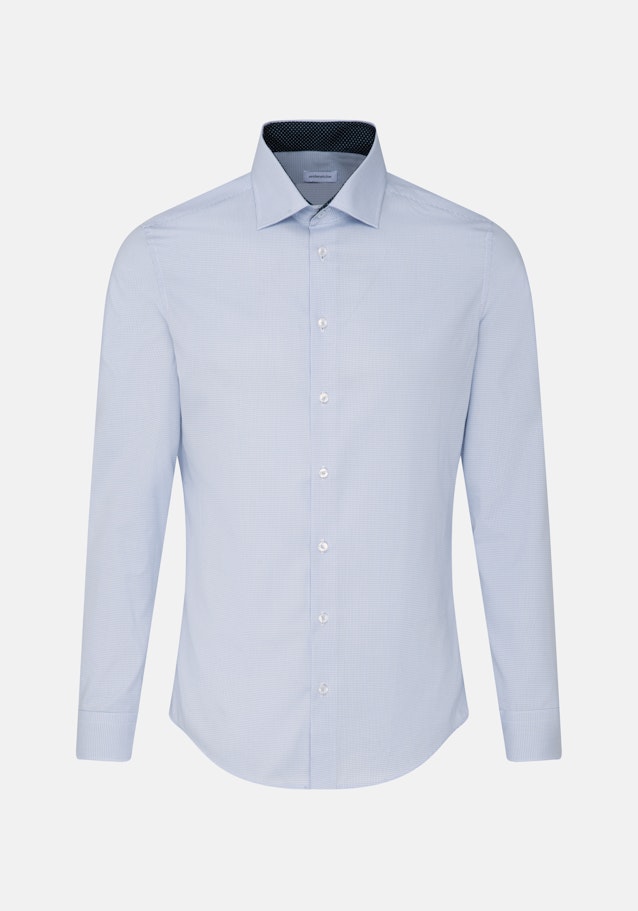 Non-iron Poplin Business Shirt in Shaped with Kent-Collar in Light Blue | Seidensticker Onlineshop