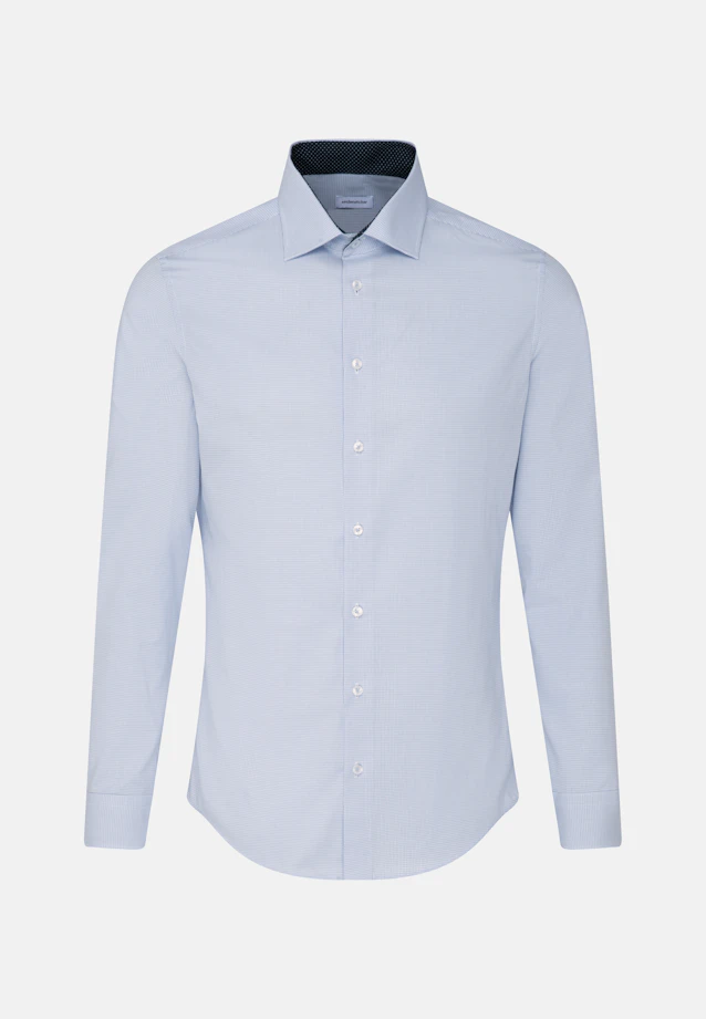 Shaped Business shirt Check in Light Blue |  Seidensticker Onlineshop