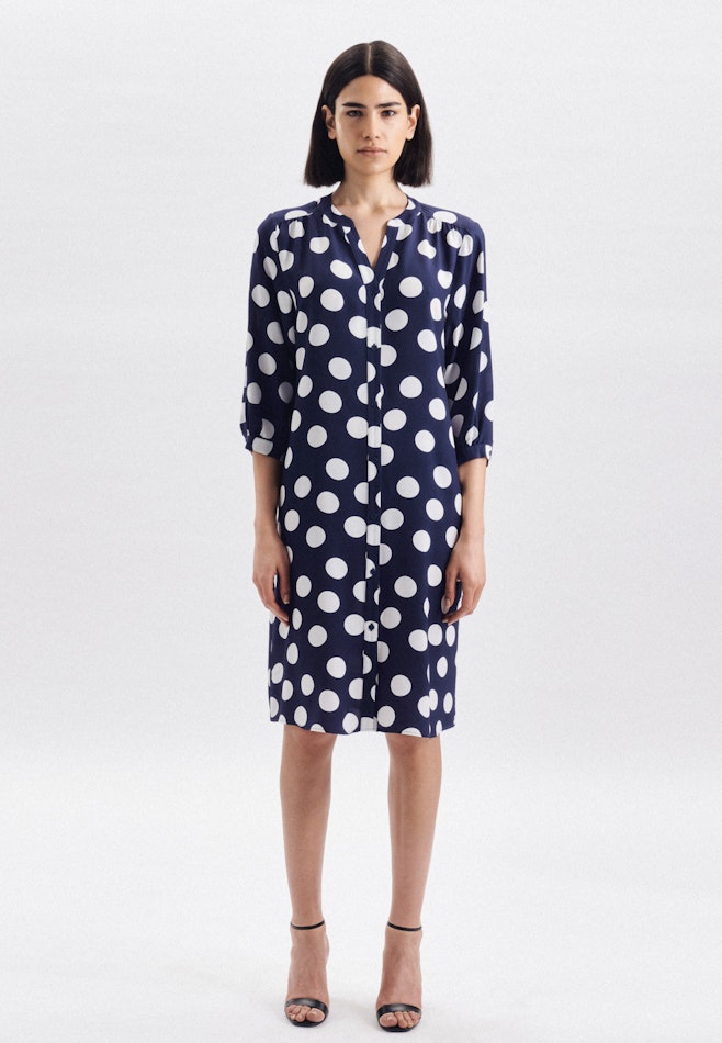 V-Neck Dress in Medium Blue | Seidensticker online shop