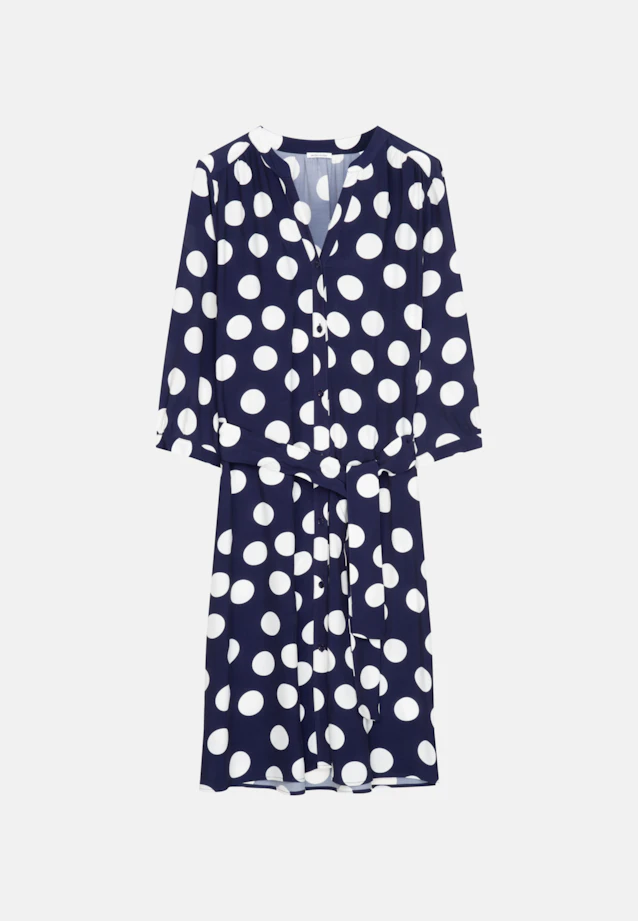 Kleid Punkte in Mittelblau |  Seidensticker Onlineshop