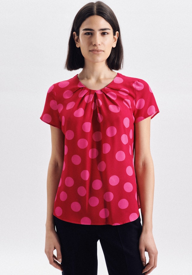 Korte mouwen Krepp Shirtblouse in Roze/Pink |  Seidensticker Onlineshop