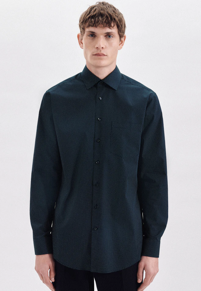 Regular Business shirt Points in Dark Blue | Seidensticker online shop