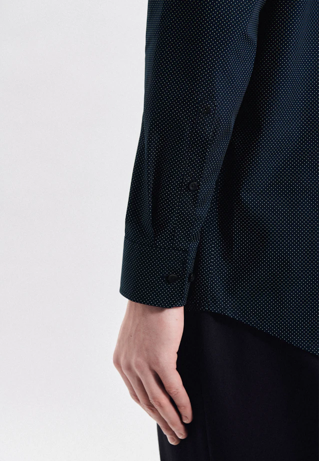 Regular Chemise d'affaires A Pois in Bleu Foncé |  Seidensticker Onlineshop