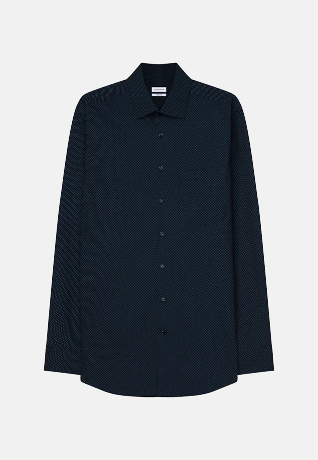 Regular Chemise d'affaires A Pois in Bleu Foncé |  Seidensticker Onlineshop