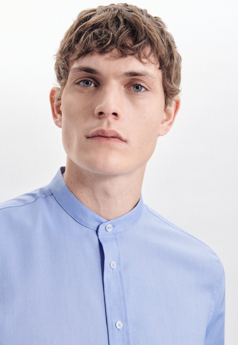 Non-iron Oxford shirt in Slim with Stand-Up Collar
