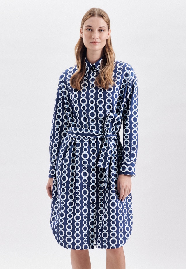 Gabardine Midi Dress in Medium Blue |  Seidensticker Onlineshop