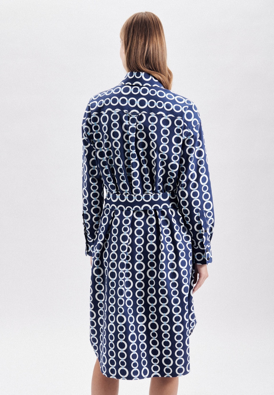 Gabardine Midi Kleid in Mittelblau |  Seidensticker Onlineshop
