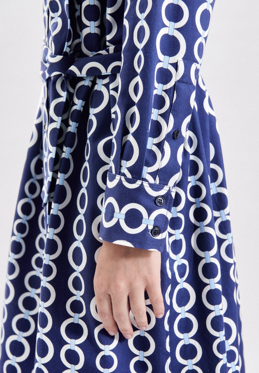 Gabardine Midi Kleid in Mittelblau |  Seidensticker Onlineshop