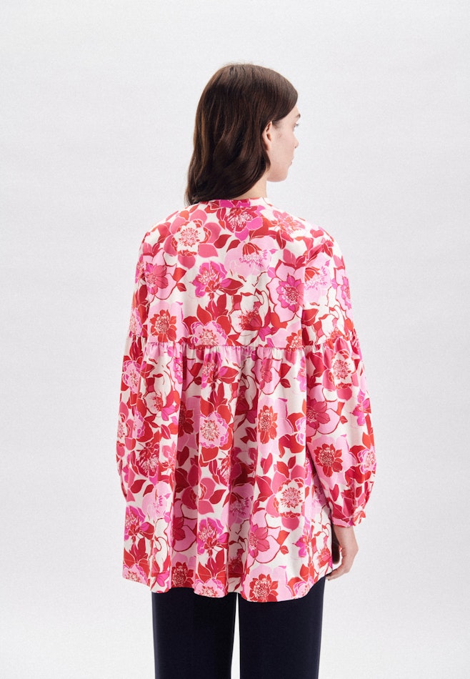 Long sleeve Gabardine Stand-Up Blouse in Pink | Seidensticker online shop