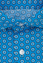 Slim Performancehemd Druck in Türkis |  Seidensticker Onlineshop
