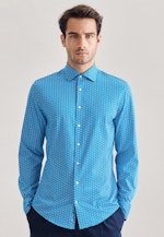 Slim Chemise performance Imprimé in Turquoise |  Seidensticker Onlineshop