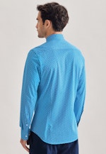 Slim Chemise performance Imprimé in Turquoise |  Seidensticker Onlineshop
