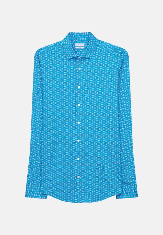 Slim Chemise performance Imprimé in Turquoise |  Seidensticker Onlineshop