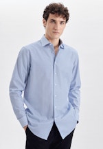 Regular Business Hemd Druck in Türkis |  Seidensticker Onlineshop