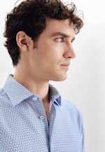 Regular Business Hemd Druck in Türkis |  Seidensticker Onlineshop