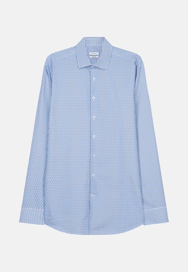 Regular Business Hemd Druck in Türkis |  Seidensticker Onlineshop