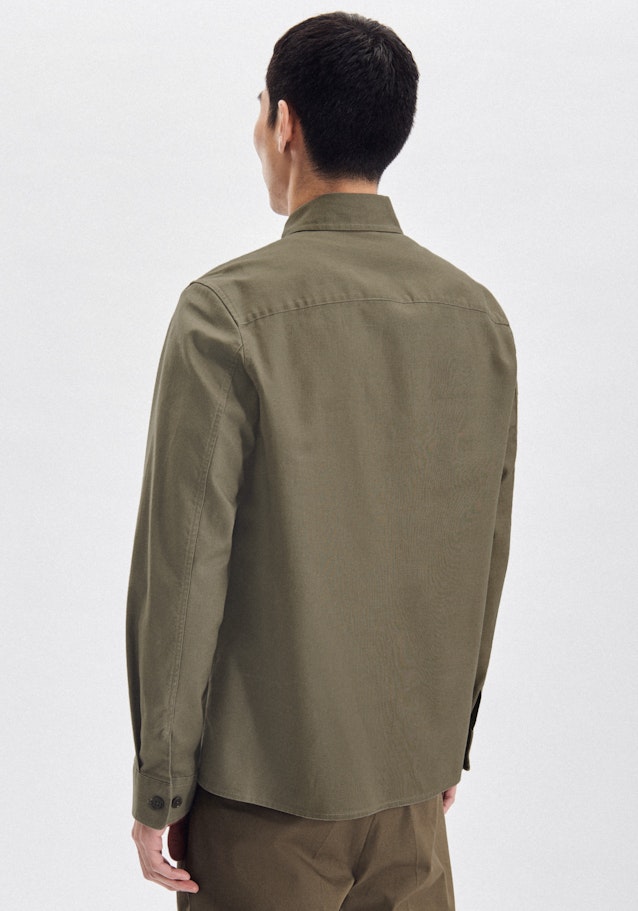 Overshirt in Regular with Kent-Collar in Green | Seidensticker Onlineshop